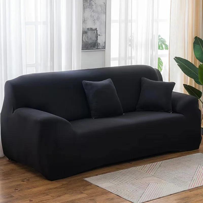 Capa de sofá monocromática elástica para deixar sua sala extremamente chique. De até 4 lugares. - Infinital Place
