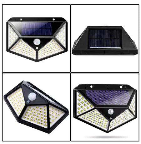 Luminária Solar de Parede 100 LEDs com Sensor de Movimento Lumimax. - Infinital Place